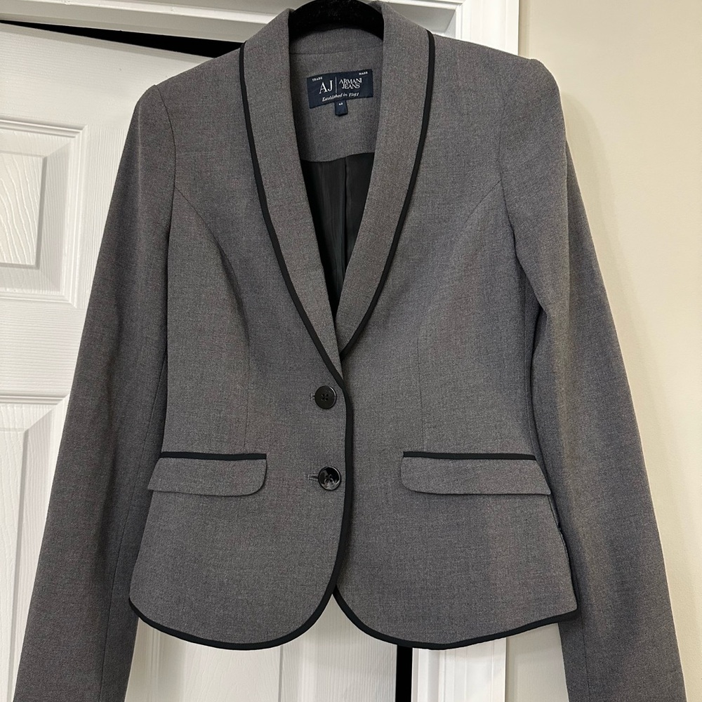 Armani Jeans Women's Gray Blazer Jacket